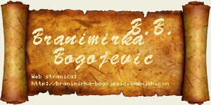 Branimirka Bogojević vizit kartica